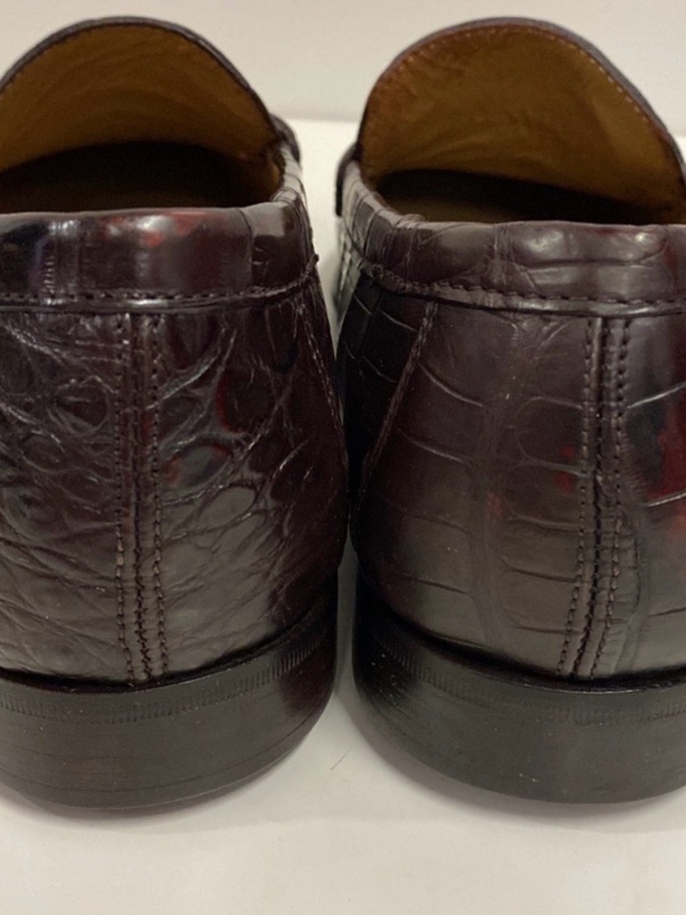 Caporicci 9961 Gold genuine alligator Leather Slip-On Loafers made 100% in Italy - Picture 9 of 12